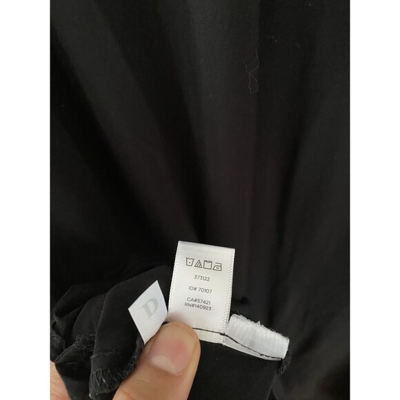 Ann Taylor LOFT Solid Loose Oversized T-Shirt Button Shirt Midi Dress Black - Picture 6 of 13